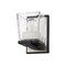 Z-Lite Bleeker Street 1 Light Wall Sconce, Matte Black & Clear 475-1S-MB-BN - alternate 4